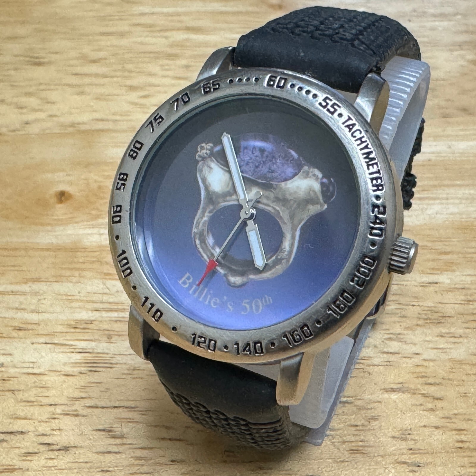 Europa Billie’s 50th Quartz Watch Men Japan Movt Silver Tachymeter New Battery