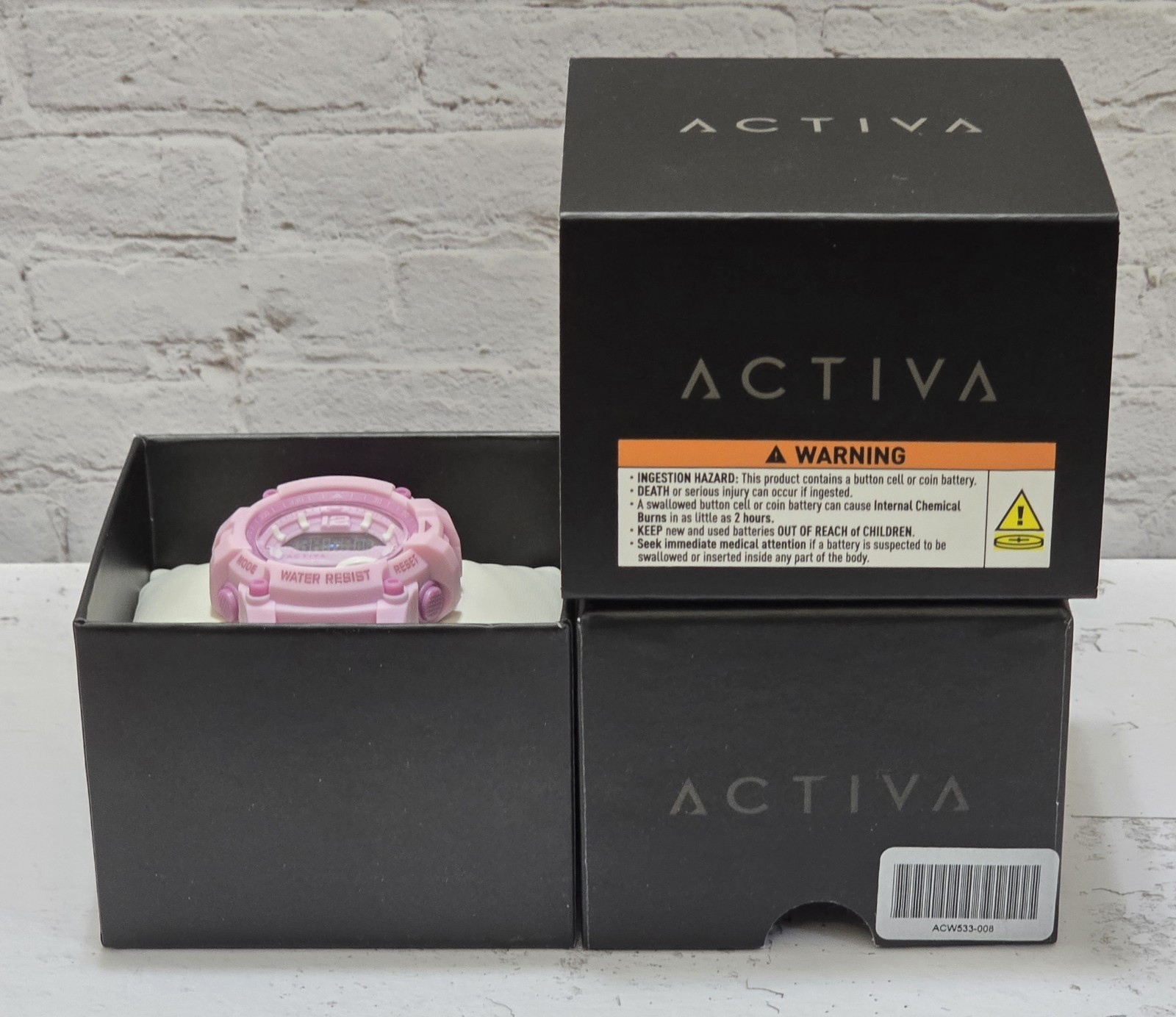 Activa X Invicta Digital Essentials Lady Watch 46mm Pink Purple ACW533-008 New