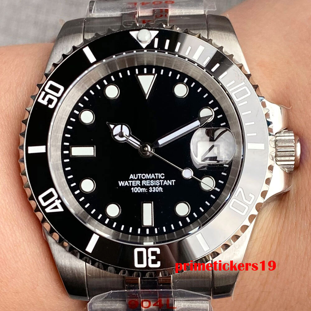 Tandorio Sapphire 40mm Sterile Automatic Men’s Watch Date NH35A PT5000 Luminous