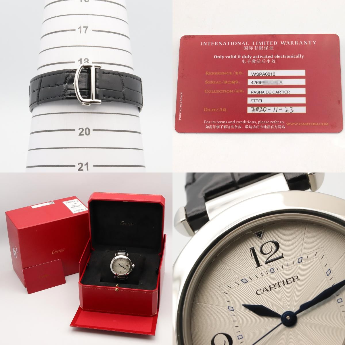 CARTIER Pasha de Cartier Wrist Watch WSPA0010 Automatic SS leather Used mens