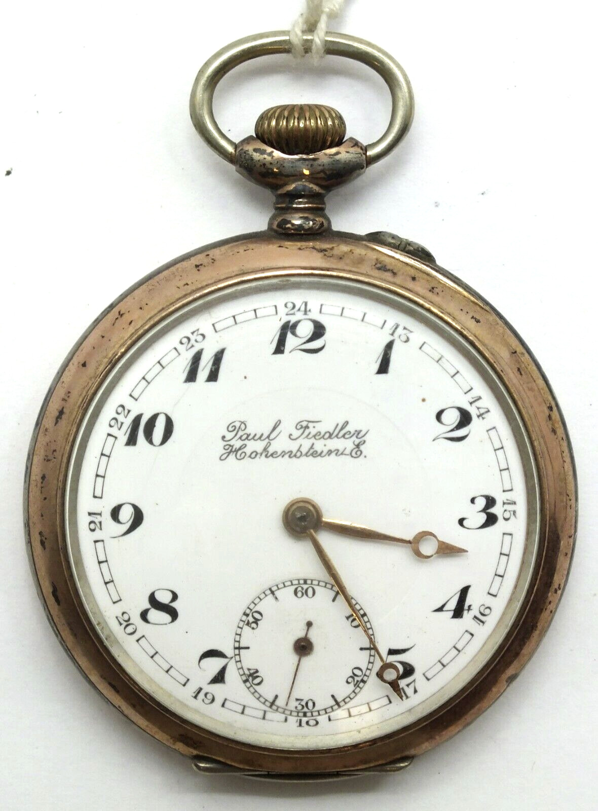 Hera Cylinder 16 Size Silver Gold Trim 10 Jewel Pocket Watch Runs – LW103