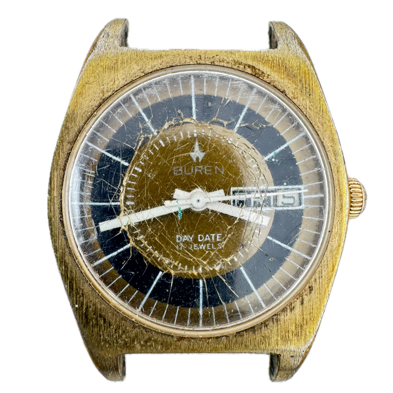 Vintage 34mm Buren 444 17 Jewel Men’s Mechanical Wristwatch INT 21500 Swiss