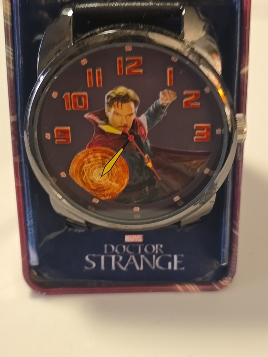 ACCUTIME MENS MARVEL DR. STRANGE WATCH w/ ORIGINAL CASE – NEW NEEDS BATTERY