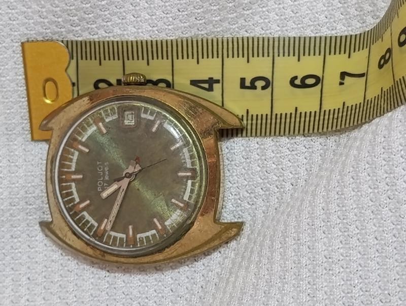 Antique Boljot watch from the Soviet Union, mechanical, 17 jewels, gold plated