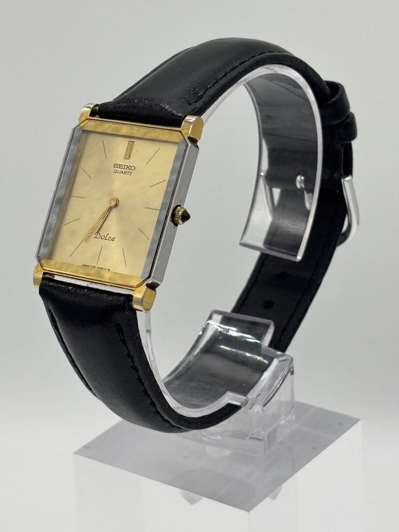SEIKO Dolce Quartz 7730-5020 Men’s Watch Gold Dial 25mm 15.0cm Adjustable