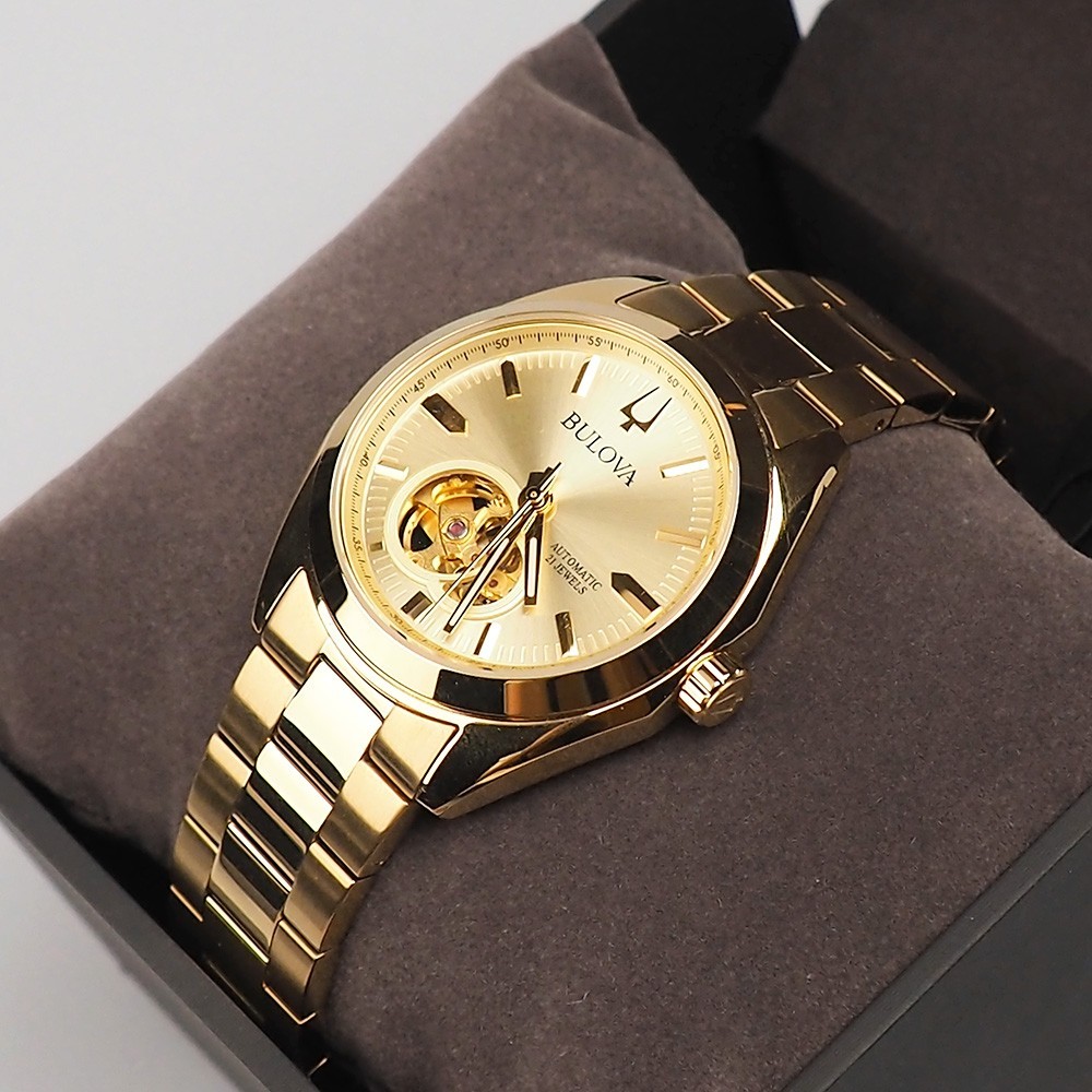 Bulova Classic Surveyor 97A182 Gold Tone Stainless Steel Men’s Automatic Watch