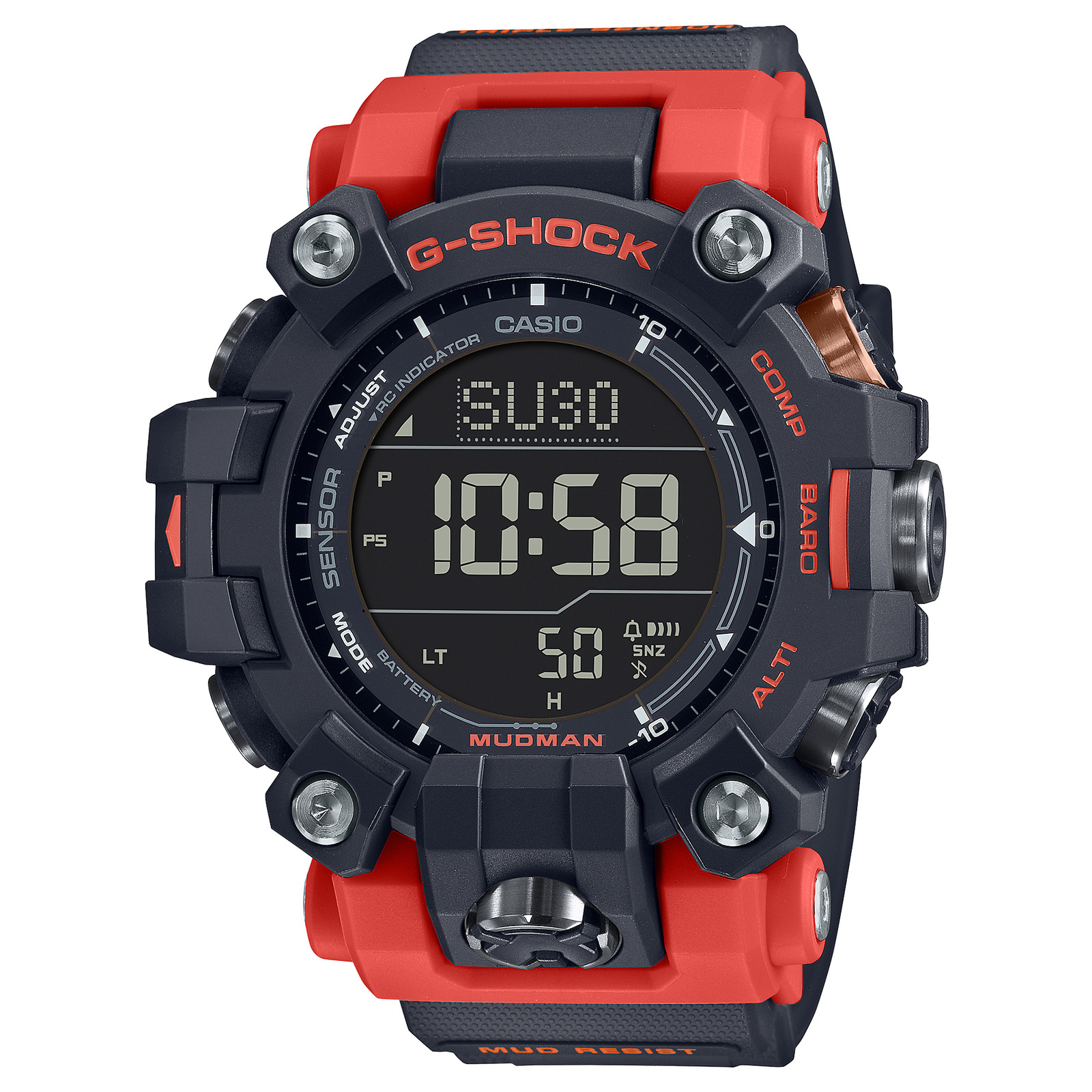 Casio G-Shock GW-9500-1A4 Mudman Master of G Land Orange Solar Power