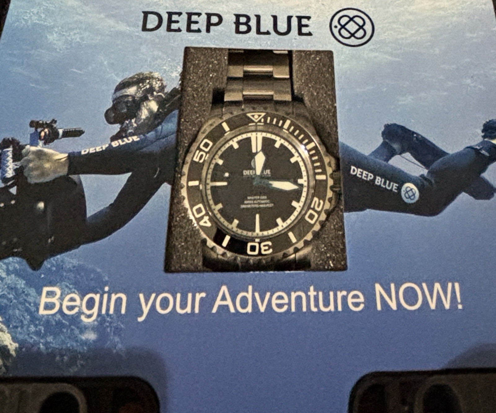 Deep Blue Master 2000 Swiss Automatic Day Date Dive Watch