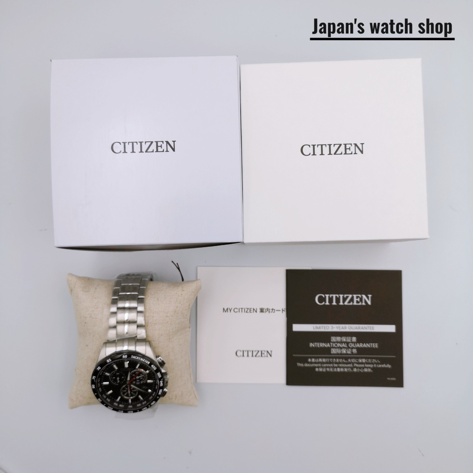 CITIZEN COLLECTION CB5874-90E Black Eco-Drive Chronograph Men’s Watch New in Box