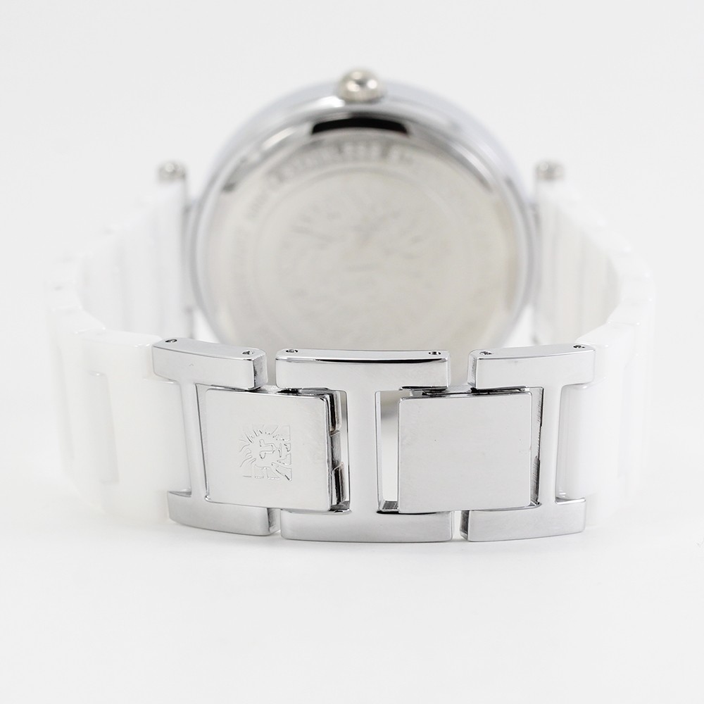 ANNE KLEIN AK/1019WTWT Quartz Analog White Sliver/White