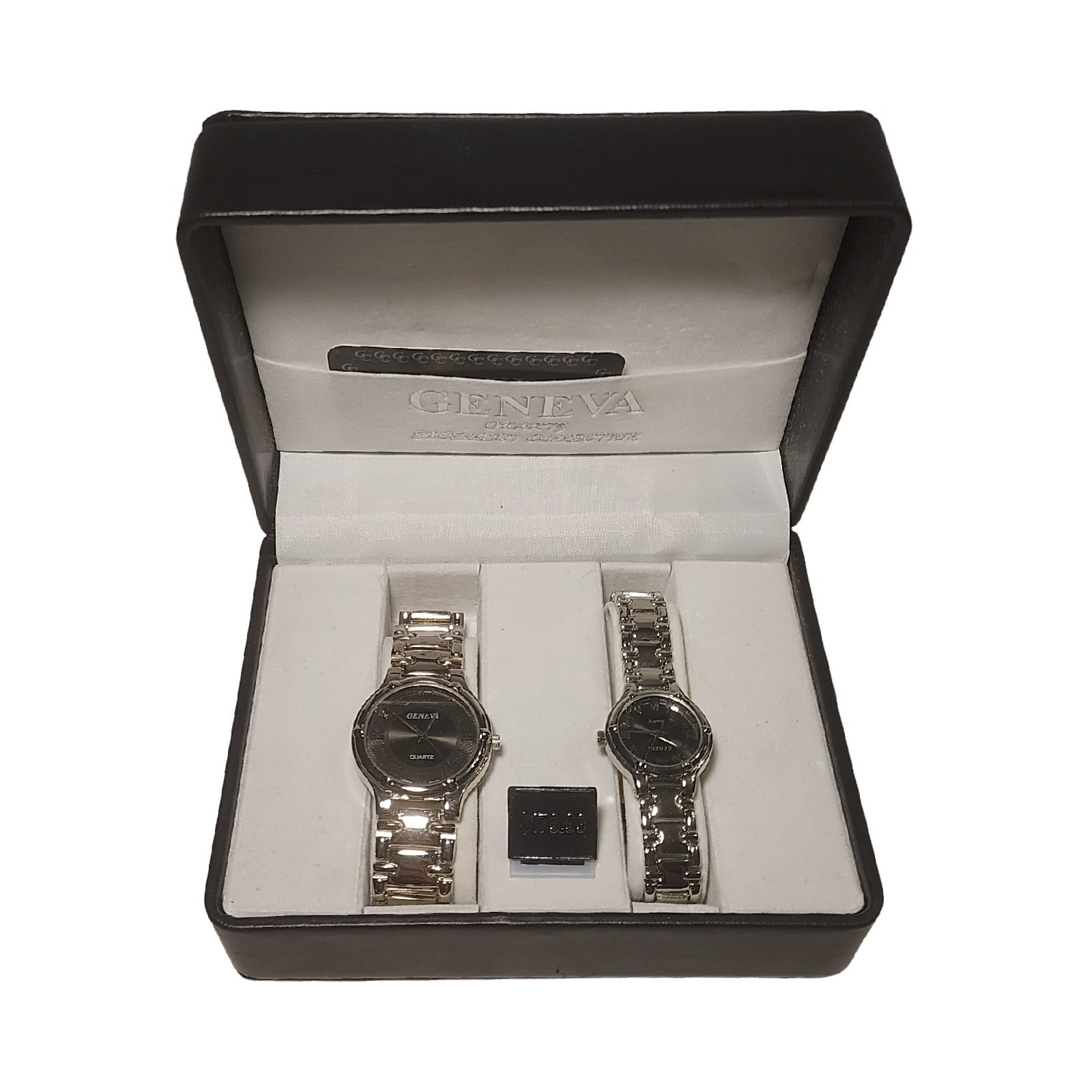 Geneva His and Hers Quartz Watch Set – Working – Silver Tone – Comes w/Box