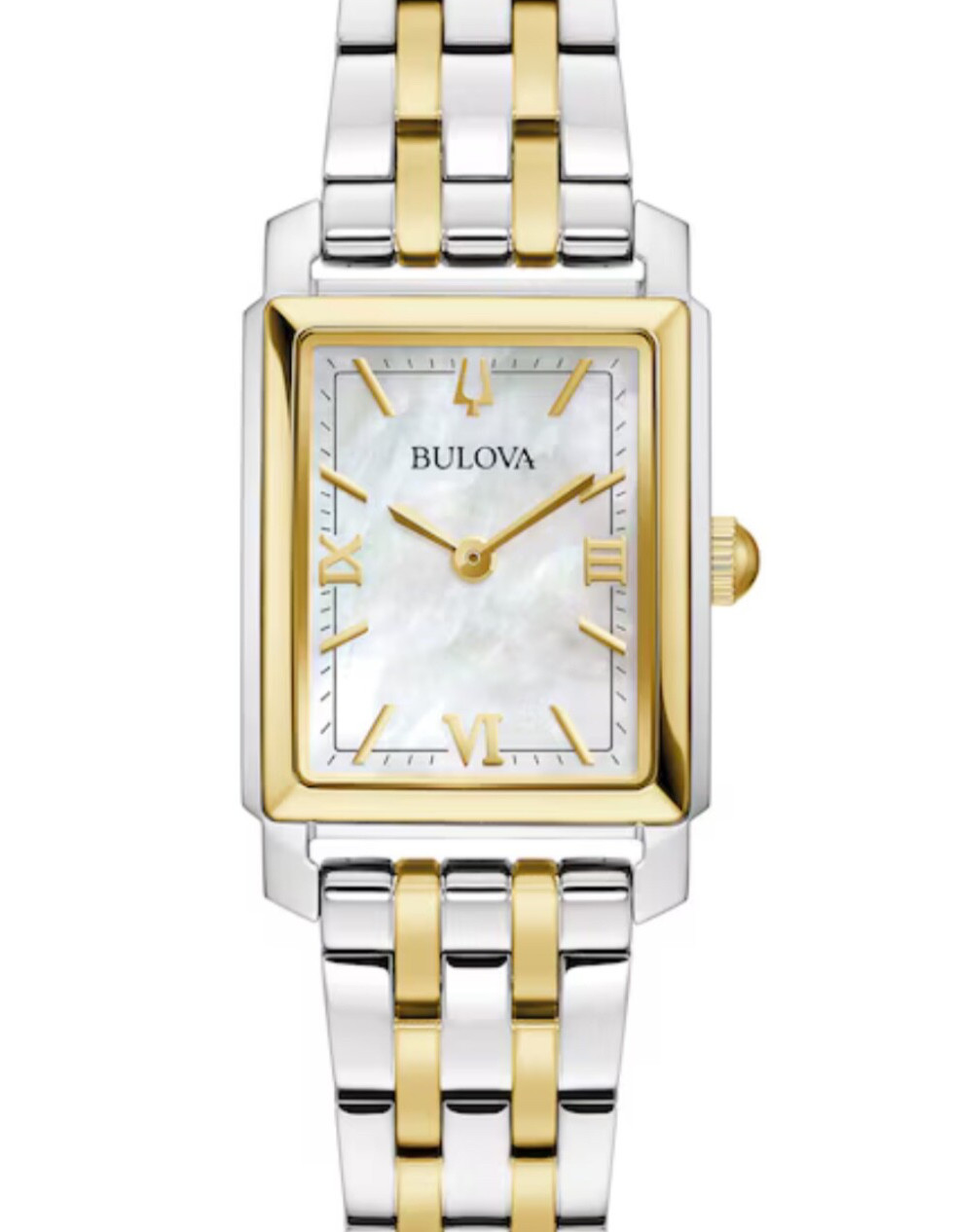 🔥 $395 Bulova Sutton Ladies Two-Tone Stainless Steel Mother-of-Pearl Watch Dial