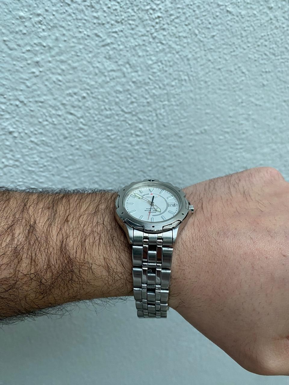 1990s Rare Men’s Seiko Kinetic 5M42-OH19 100M Japan Date 36mm Watch