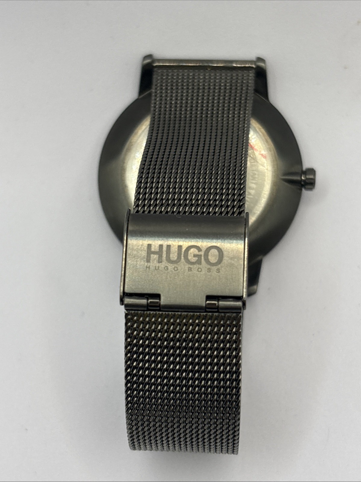 Hugo Boss HUGO Exist Grey Ion Plated Mesh Strap Watch Minimal Luxury Men 3 Bar