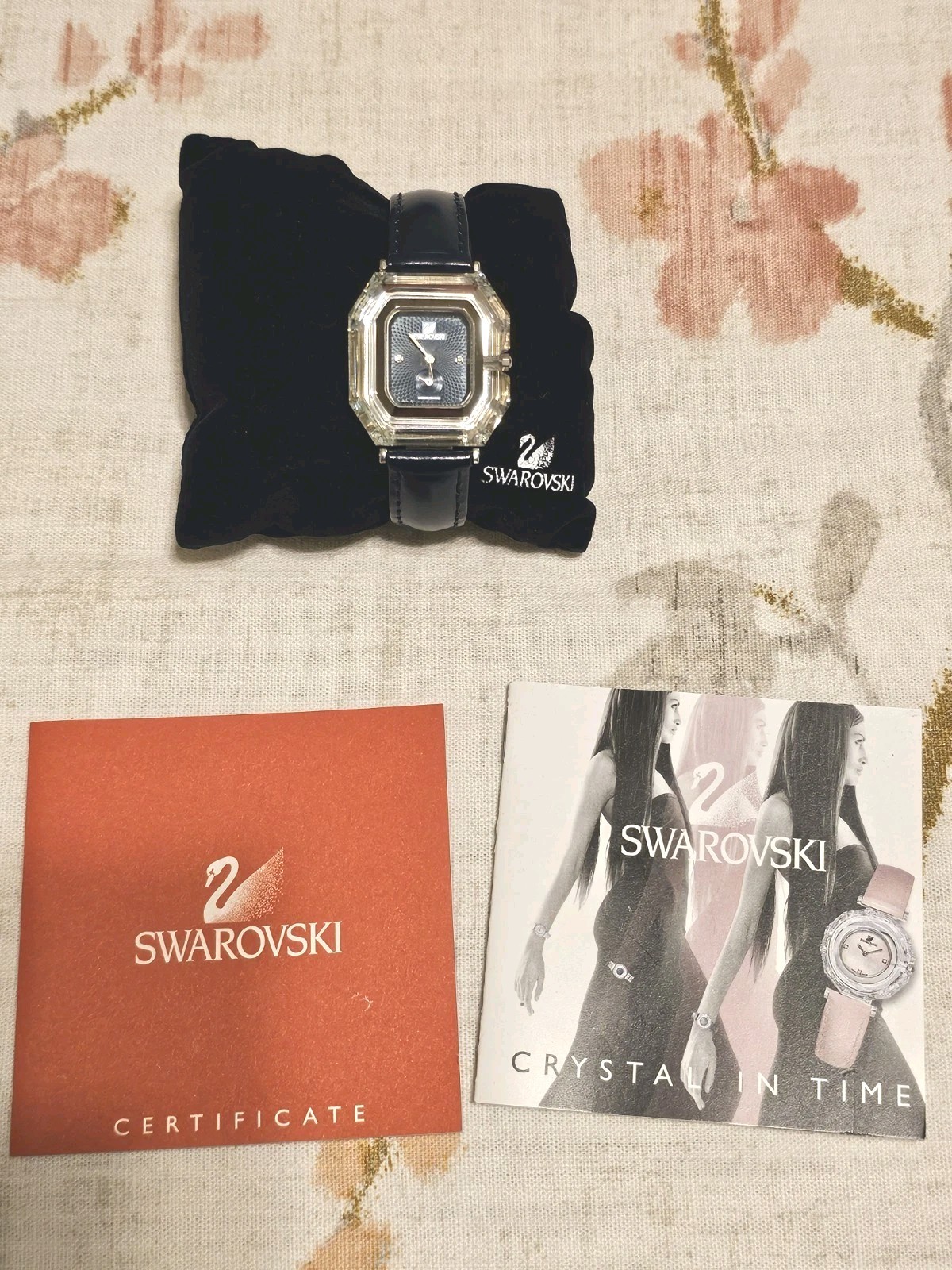 Authentic – Swarovski Stainless Quartz Watch w/ Original Box . C.O.A Included