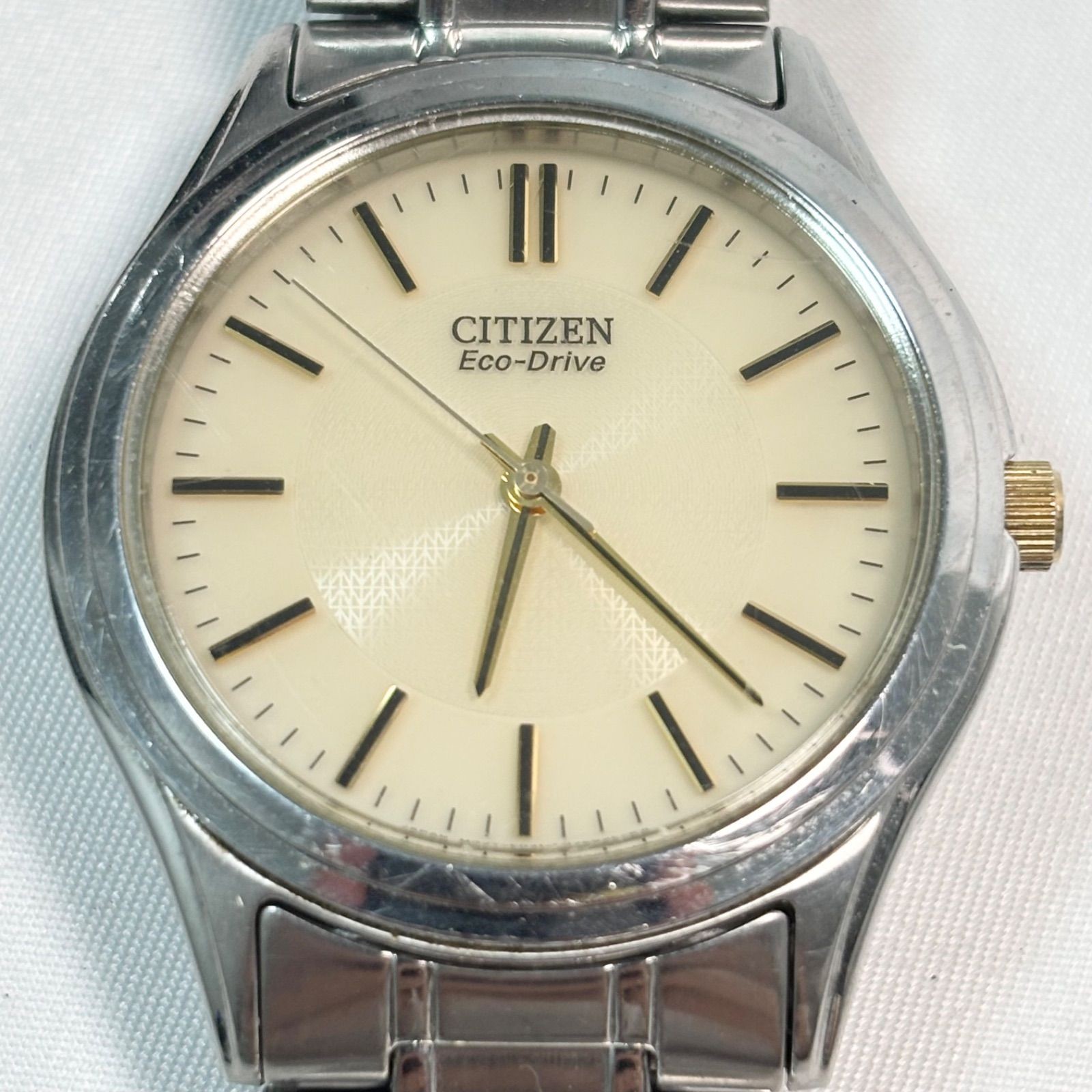 CITIZEN E031-S048419 Solar Watch Eco-Drive Ivory Silver Dial