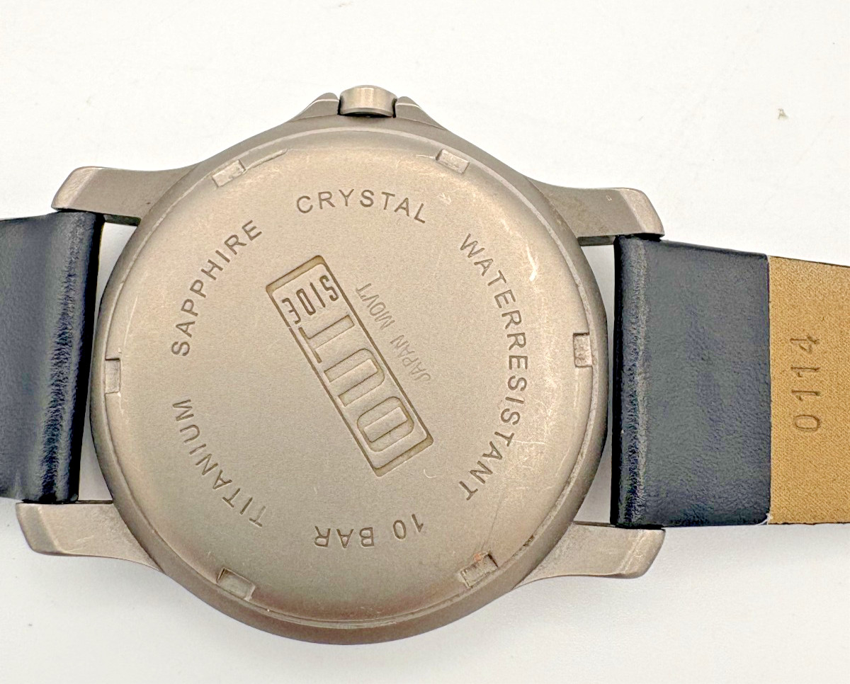 Boccia Titanium Mens Watch Day Date Sapphire Crystal 10 Bar Leather Band