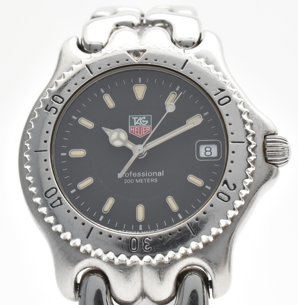 Vintage TAG HEUER Sel Professional WG1114-K0 Date Black Dial Men’s Watch [Exc+5]