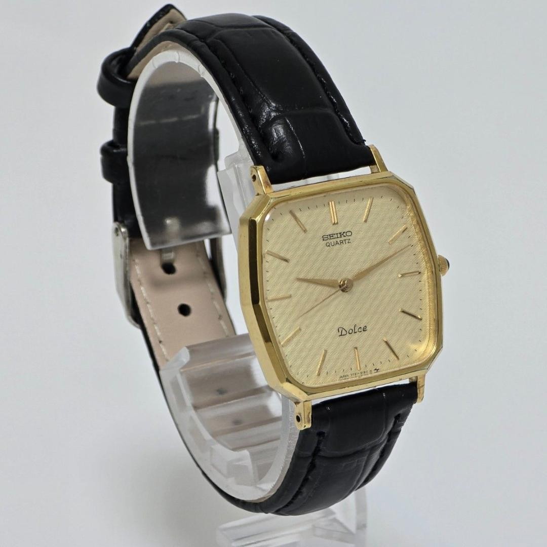 Seiko Dolce 7731-5120 Decagon Gold Quartz Watch Japan 072408