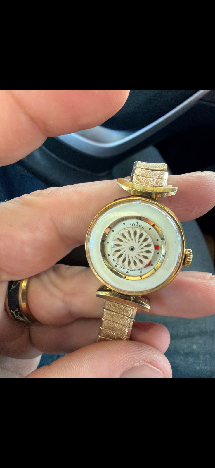 Vintage Ernest Borel Cocktail Watch Gold-tone case Center Dial Functioning