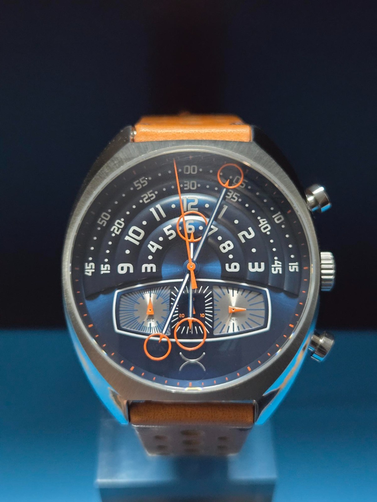 XERIC HALOGRAPH 3 CHRONOGRAPH QUARTZ BLUE TAN WR5ATM