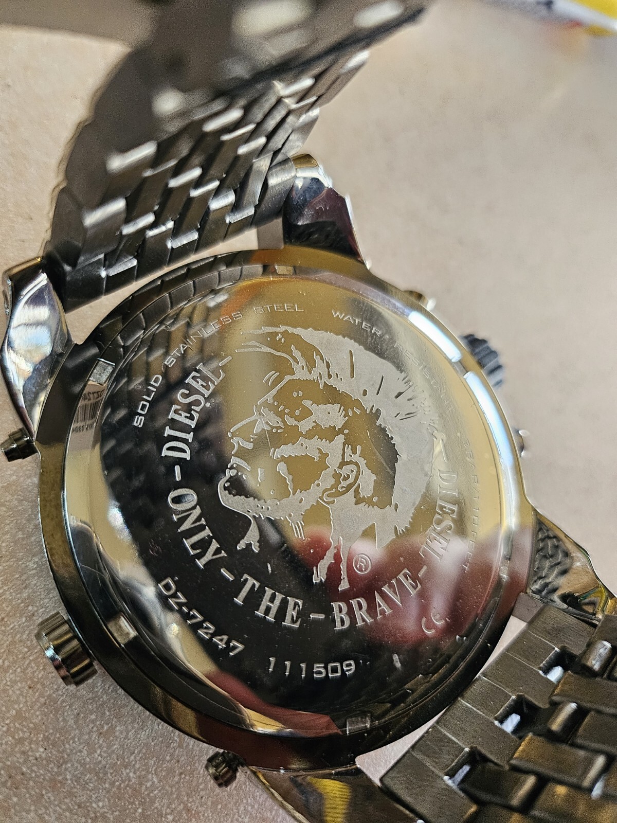 Diesel Big Daddy Smoke-Tone Dial SS Chronograph Quartz Mens Watch DZ7247