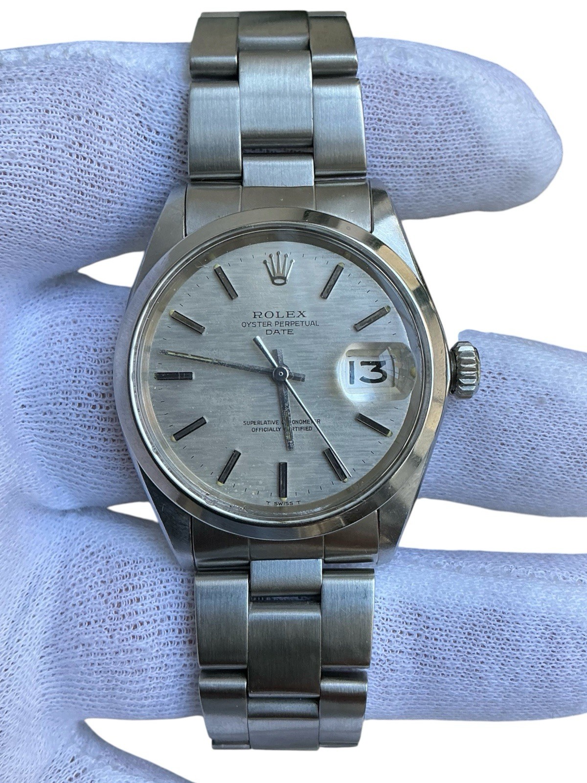 Rolex 1500 Oyster Perpetual Date Rare Mosaic Dial 1970