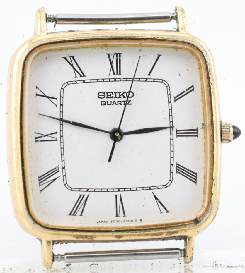 SEIKO QUARTZ TANK WRIST WATCH, 6030-5300, 29.2×35.4mm CASE, 17mm LUG, RUNS (BS)