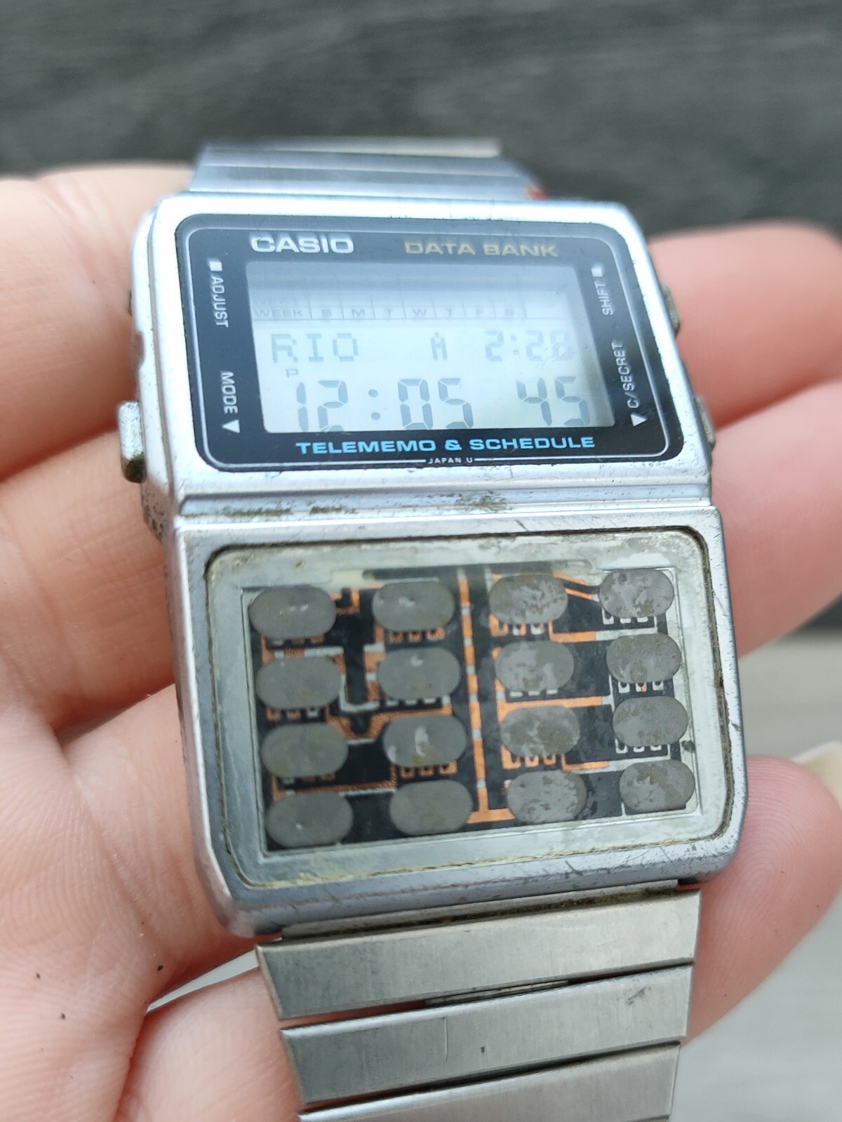 Vintage Casio Data Bank DBC-610 Watch Calculator Digital Quartz Men Watch Rare