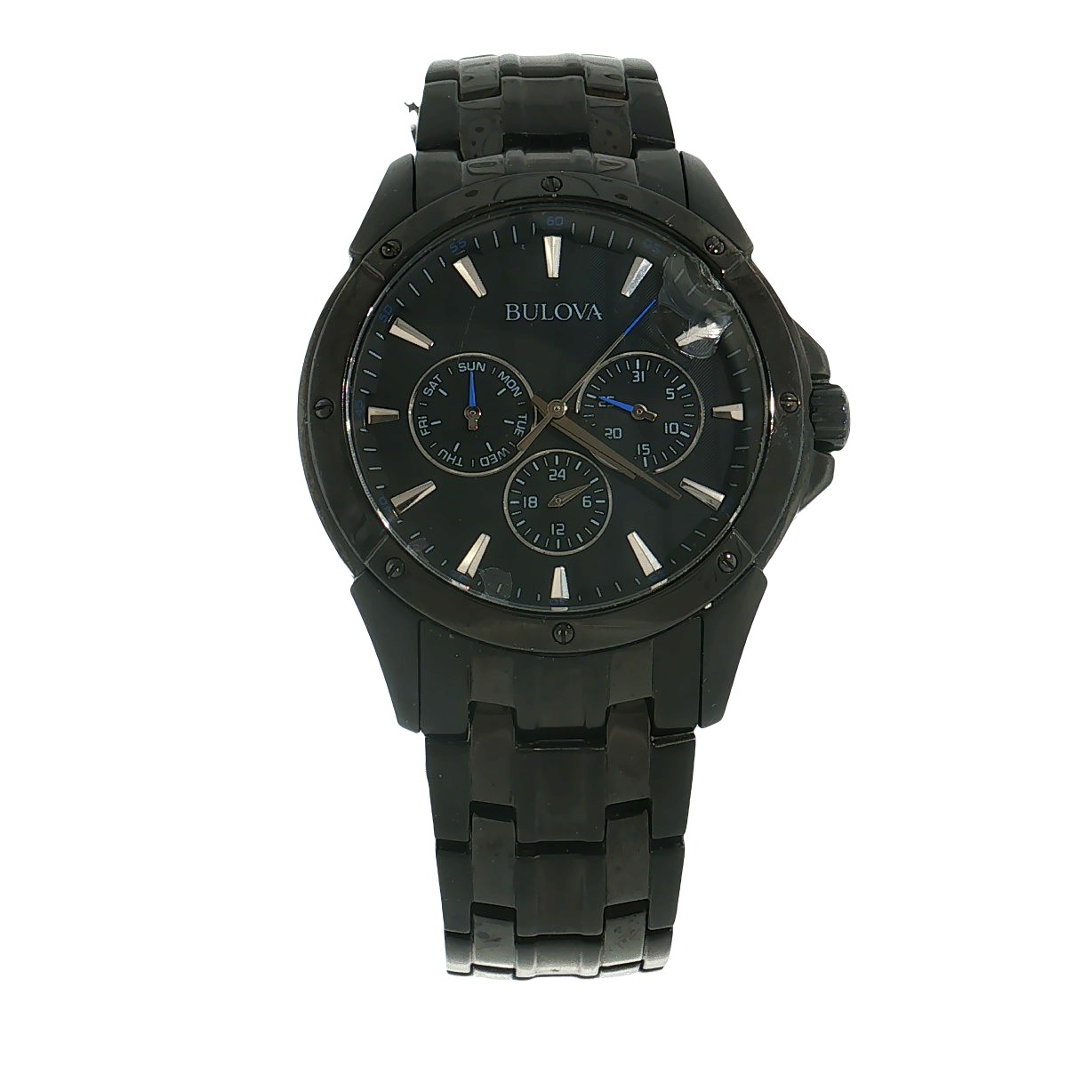 Bulova Day/Date Black ION Men’s Quartz Watch 98C121
