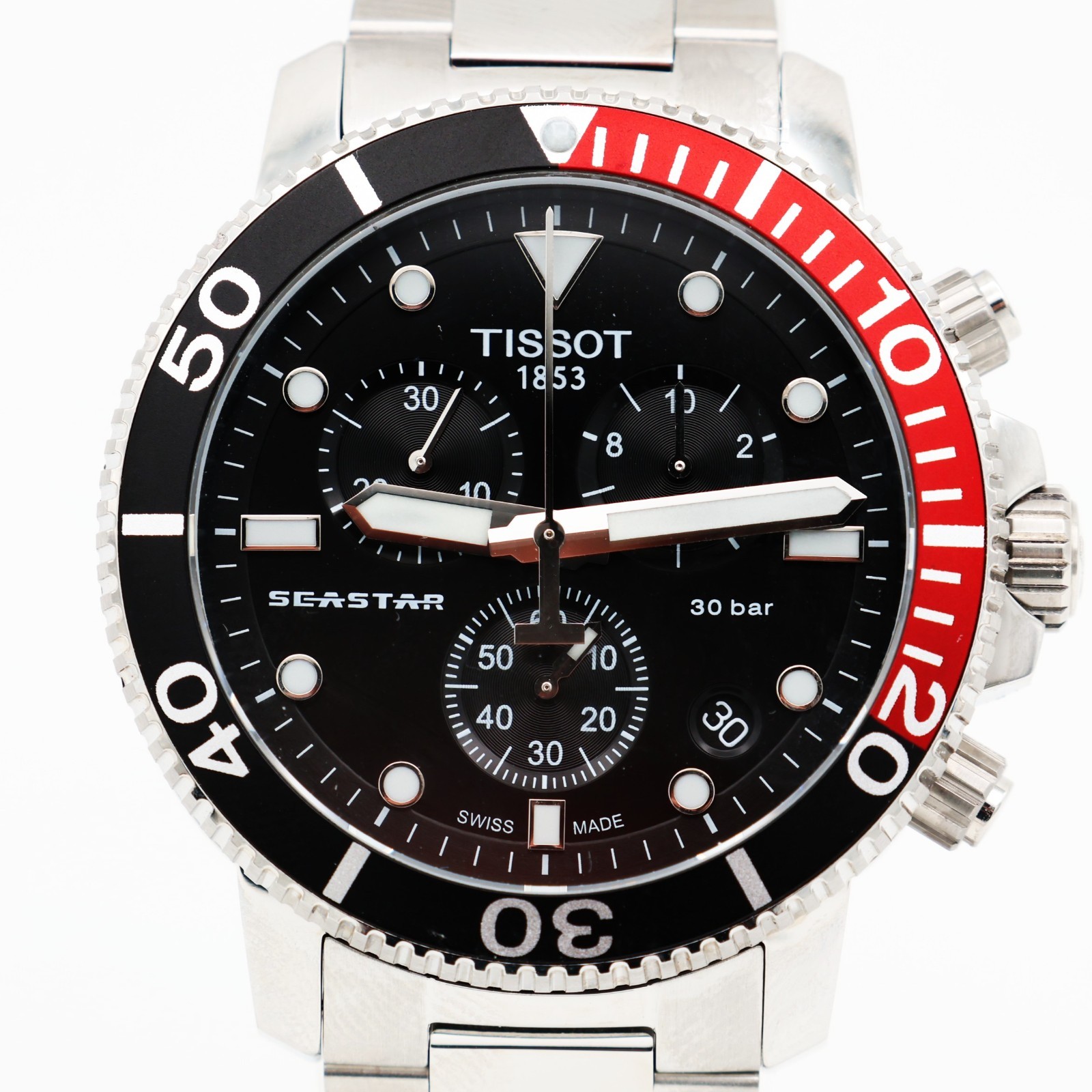 Tissot Seastar 1000 Chronograph Coke Black Quartz Watch T1204171105101 ⚫🔴