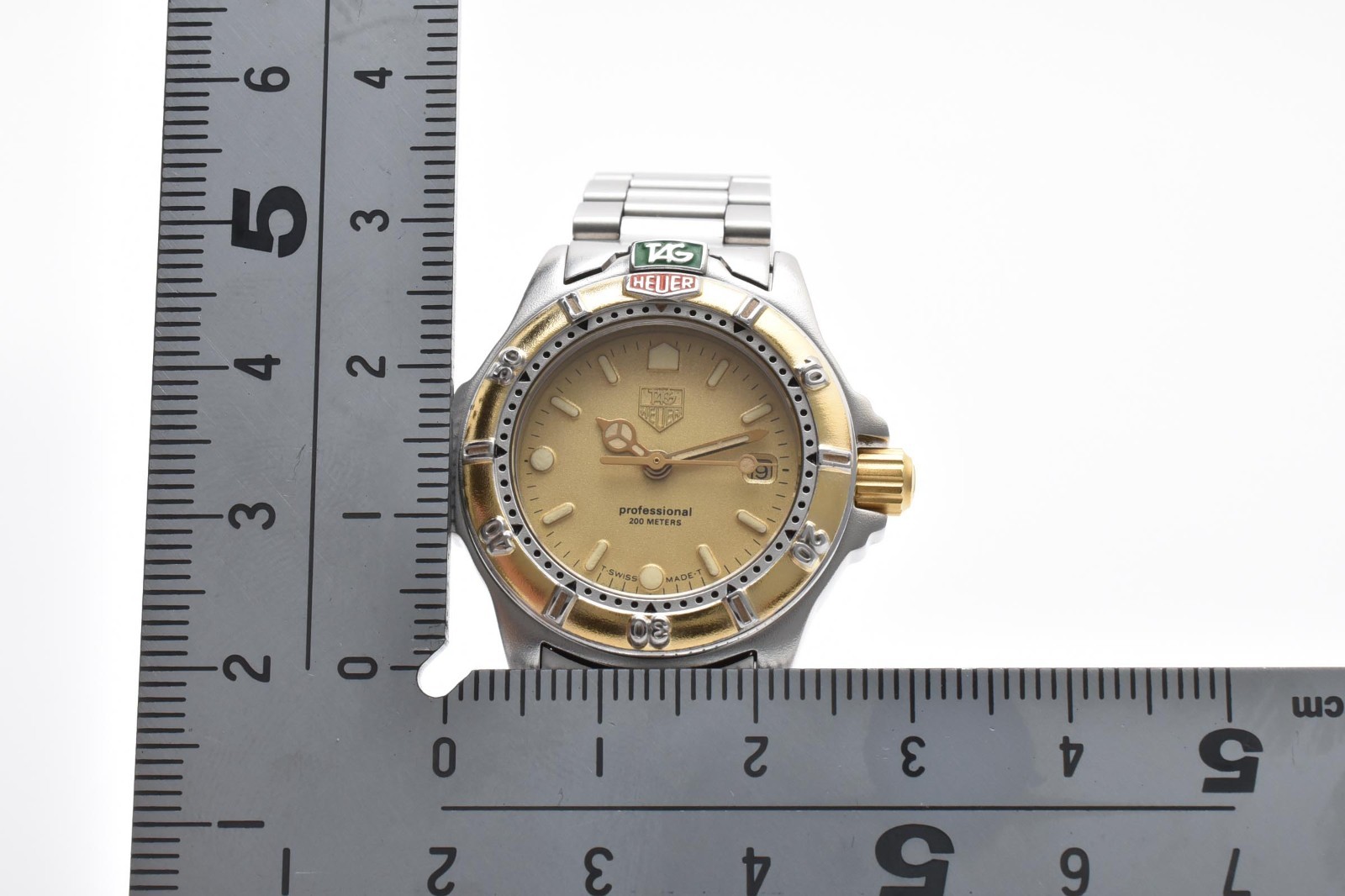 ▶️ Vintage [N MINT] TAG Heuer 4000 995.408A Gold Dial Silver Women’s Watch JAPAN