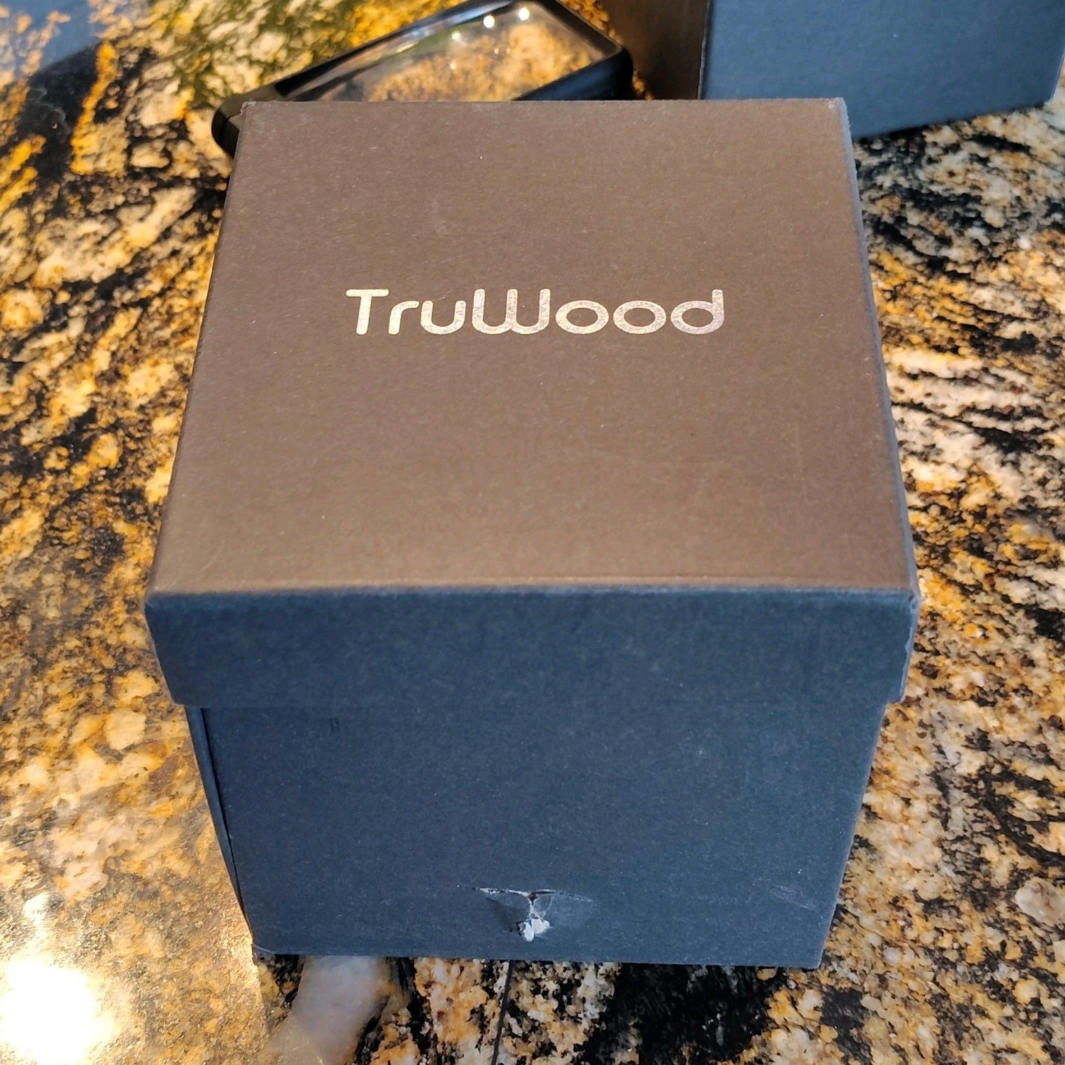 TruWood Men’s Automatic Wristwatch Brown Wood/Metal Exhibition Caseback with Box