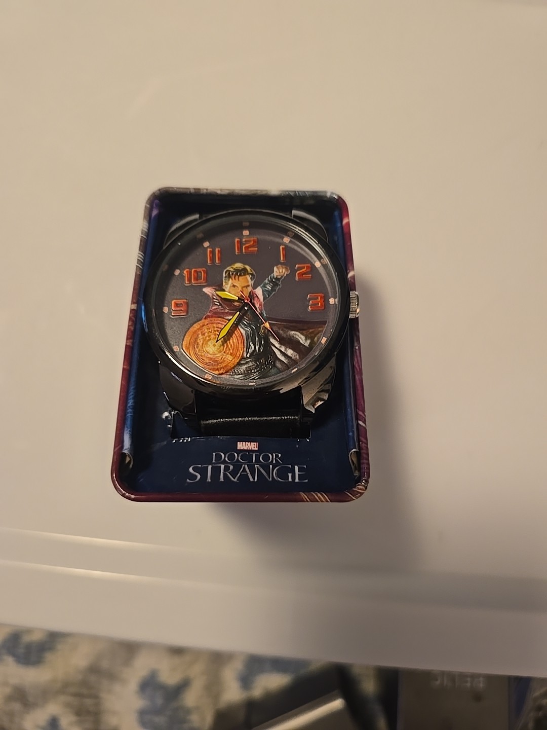 ACCUTIME MENS MARVEL DR. STRANGE WATCH w/ ORIGINAL CASE – NEW NEEDS BATTERY