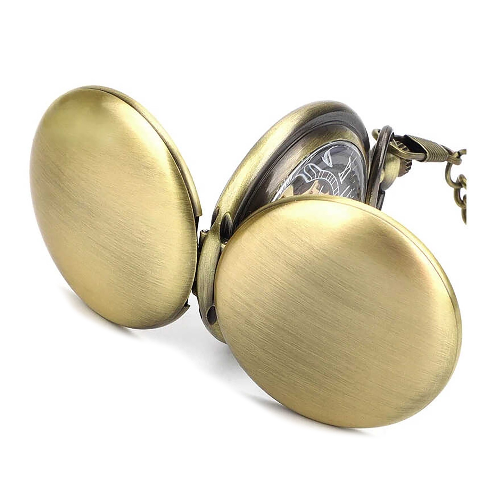 Hook Buckle Clasp Round Dial Shape Men’s Mechanical Retro Pocket Watch