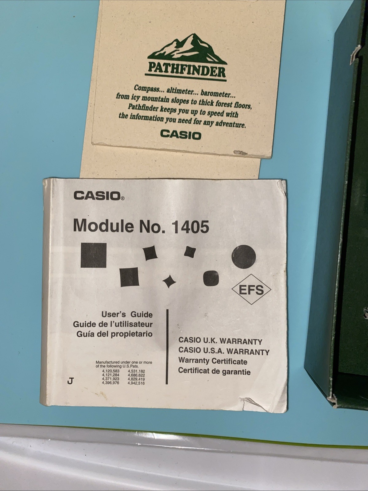 Rare Vintage Casio Watch Men Pathfinder Twin Sensor Alti-Thermo Module No. 1405