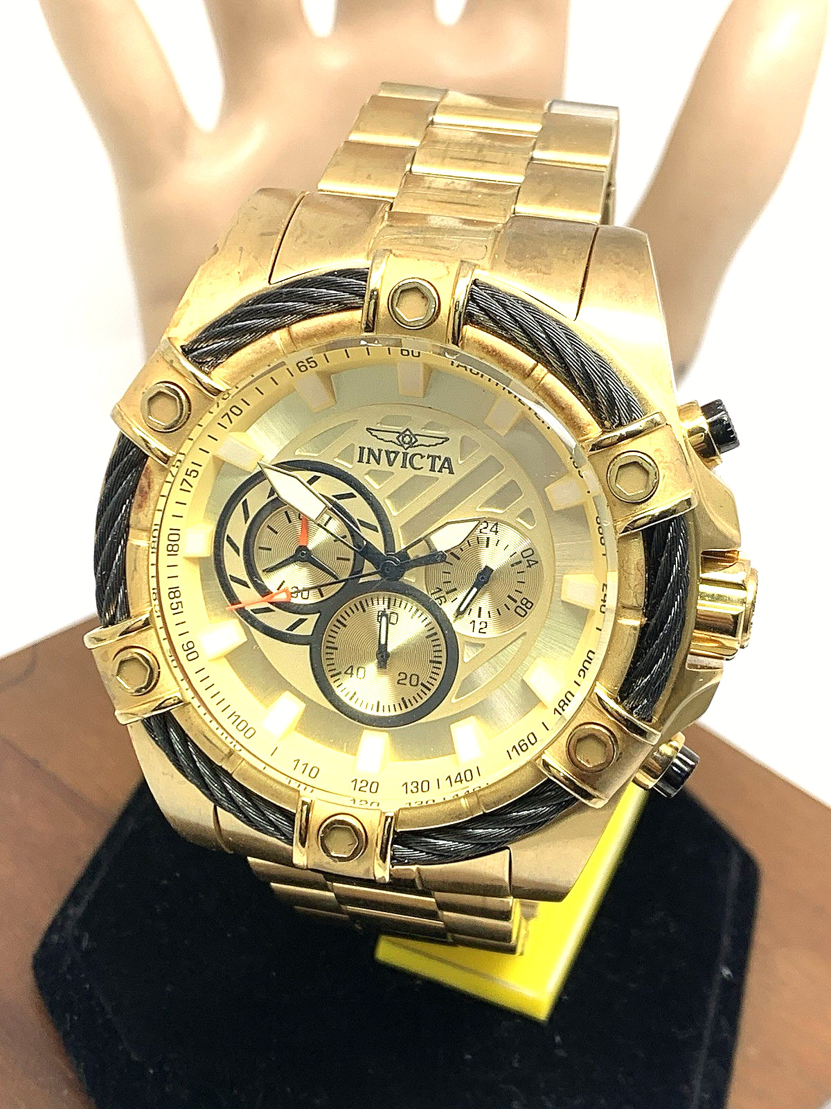 Invicta Men’s Watch 25515 Bolt Quartz Chronograph Diver Gold Tone Steel 52mm
