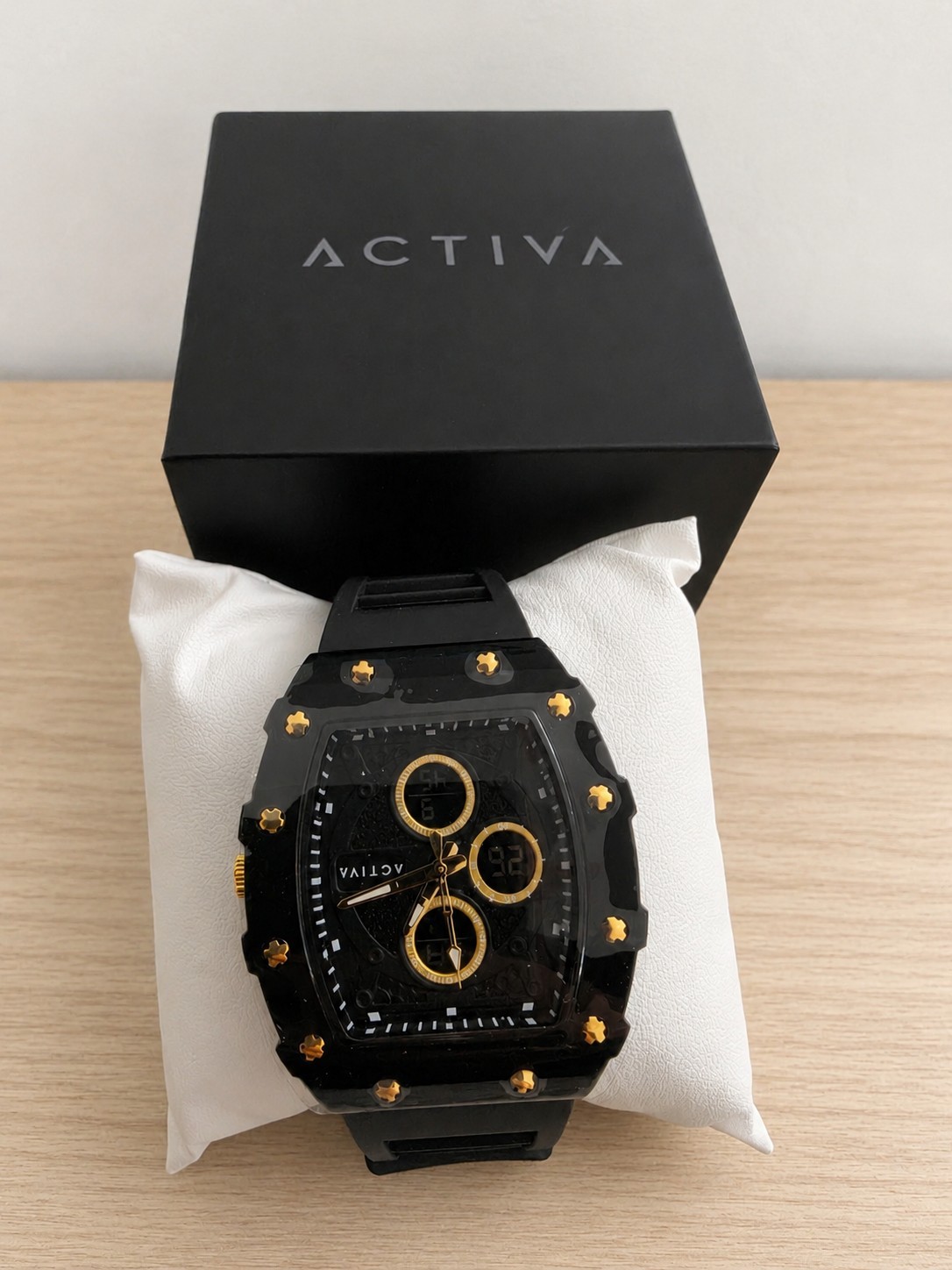 Activa X Invicta Digital Essentials Men’s Watch 42.8mm Black Gold ACW2605-004