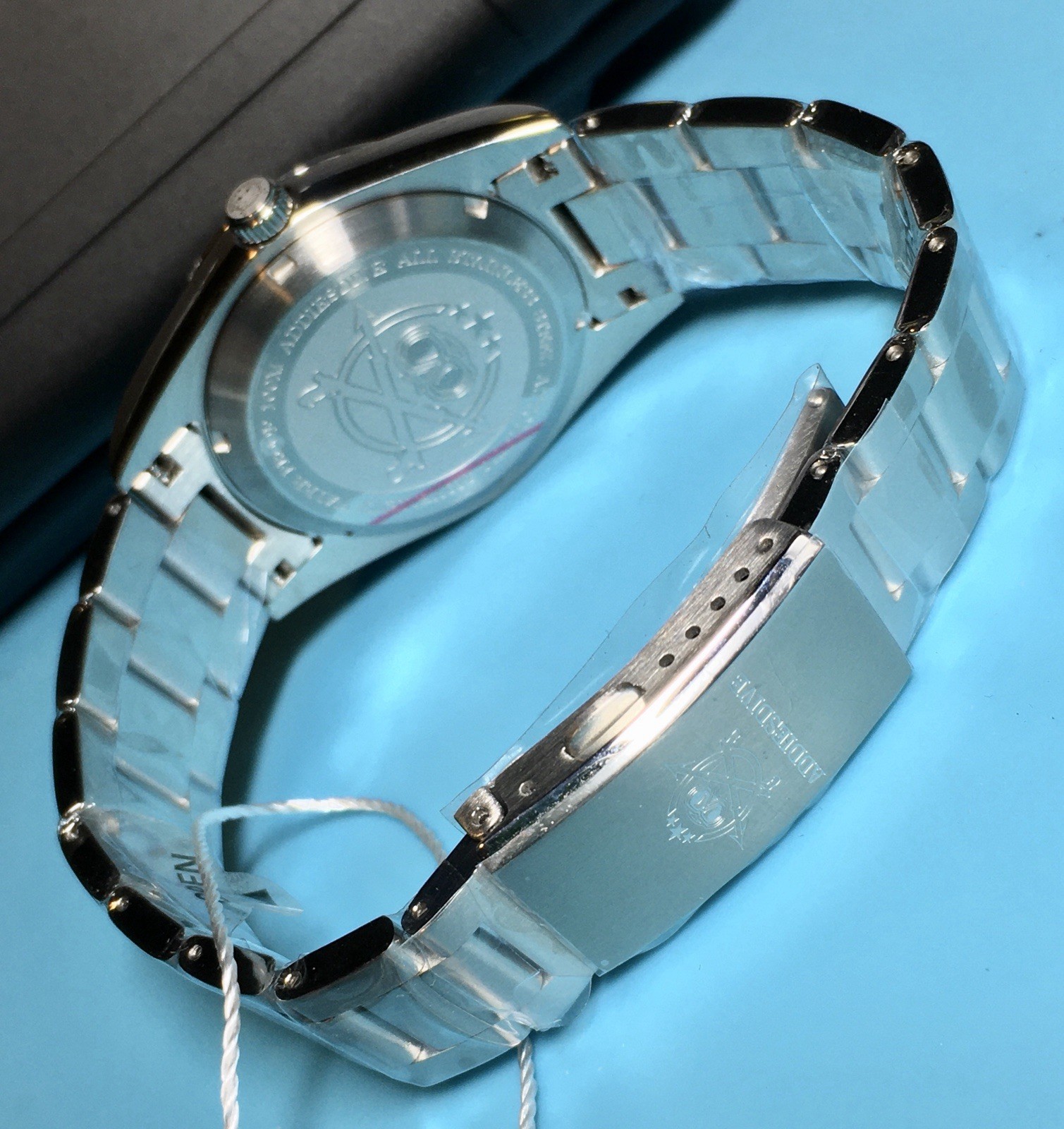 ADDIESDIVE GREY FUME CRACKED ENAMEL DIAL WATCH 39MM SPORT SWISS BGW9 K1 CRYSTAL