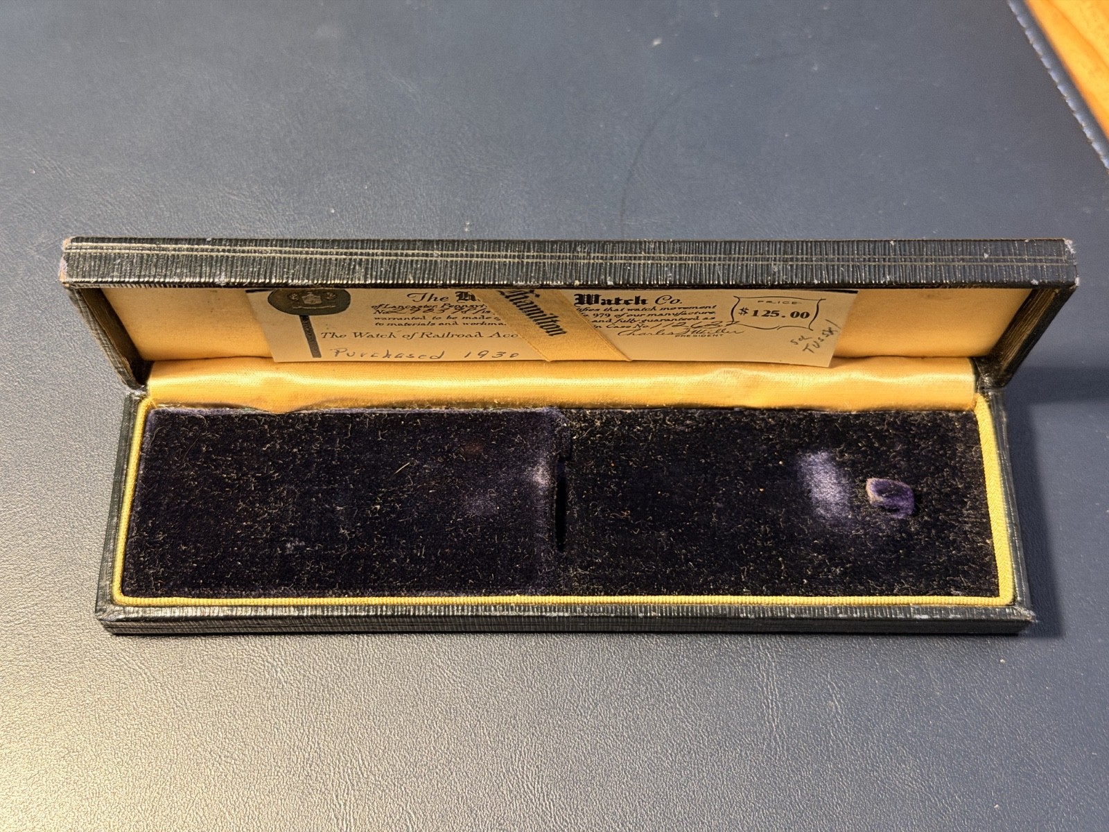 1930 Hamilton Spur 14k White Gold Wristwatch – WORKING Box and Paper
