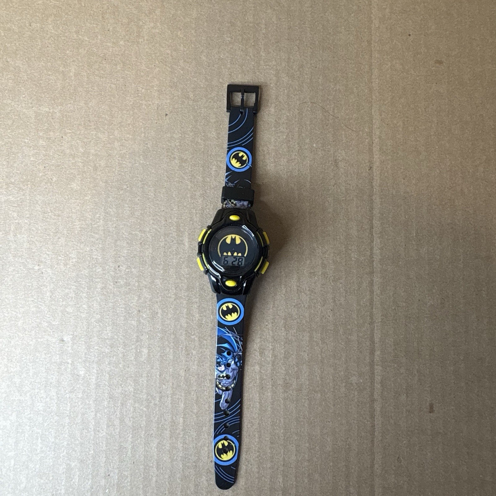 Accutime DC Comics BATMAN Kids child Watch BAT4988WM Pre-owned Works New Battery