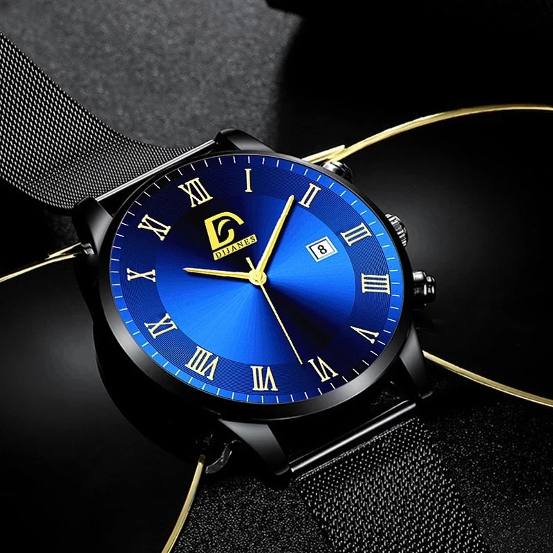 Men’s Luxury Minimalist Quartz Watch – Business Casual Timepiece