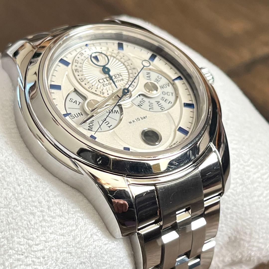 Citizen Calendrier Moon Phase Solar Watch Mens 43mm wrist 17cm/6.7in