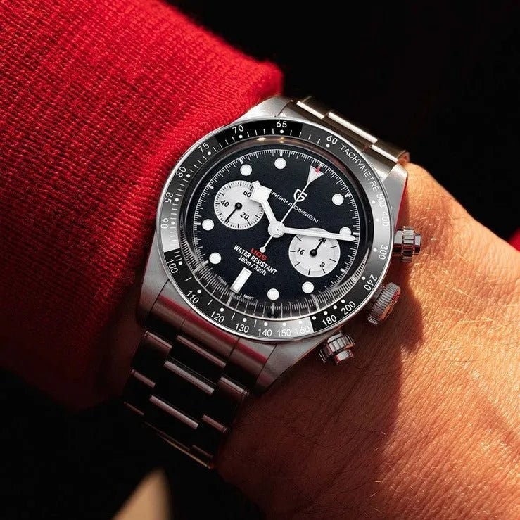 Pagani Design PD-1718 Mens Quartz Chronograph 39.5mm Reverse Panda Dial – UK