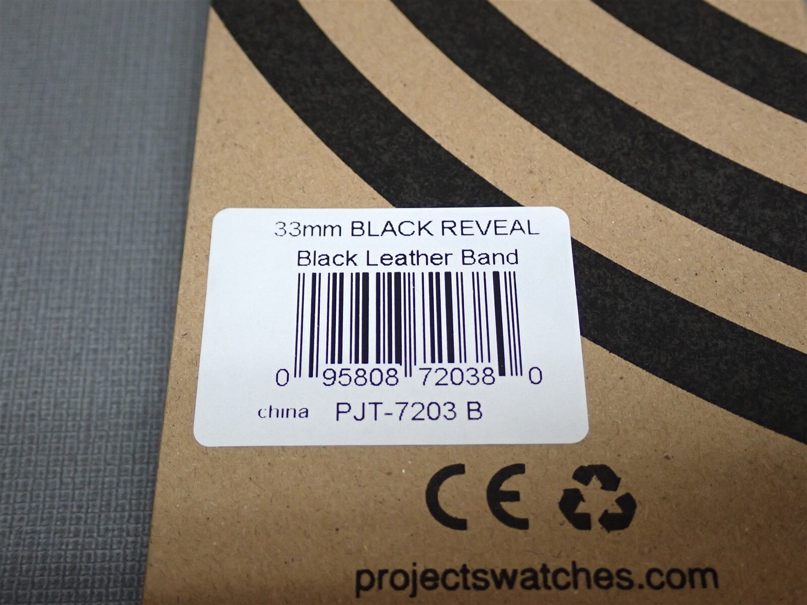 NEW Projects Watches PJT-7203B Black Reveal 33mm Black Leather Band Watch
