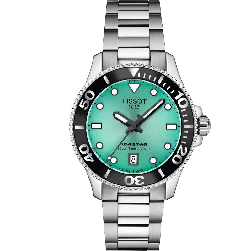 Tissot Seastar 1000 36mm Turquoise Dial Women’s Watch T1202101109100