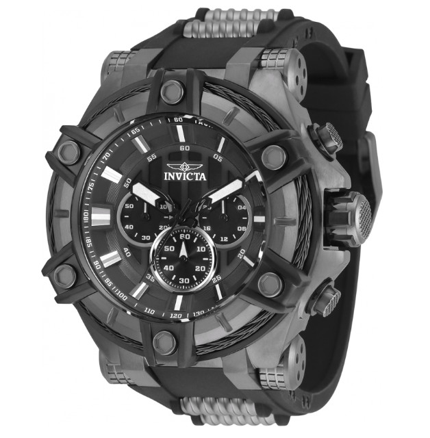 Invicta Bolt Cable Surge Men’s 52mm Triple Black Stealth Chronograph 35550 NIB