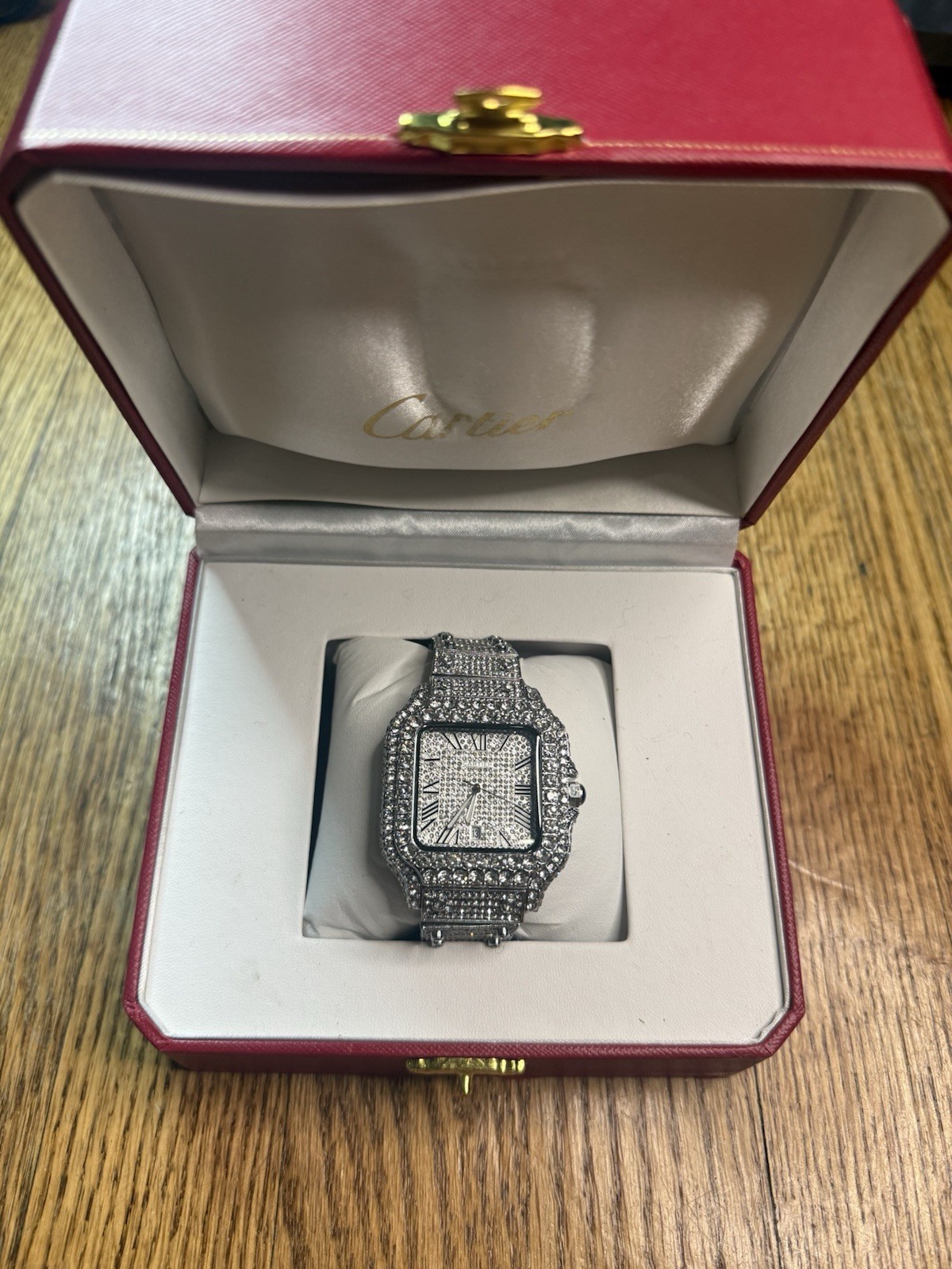 Cartier Santos 35mm Automatic Stainless Steel Silver Dial 100m Box
