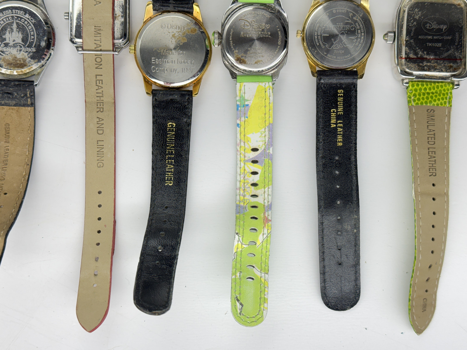 10 Vintage Disney Character Watch Mickey Mouse Tinker Bell Simba Disneyland READ