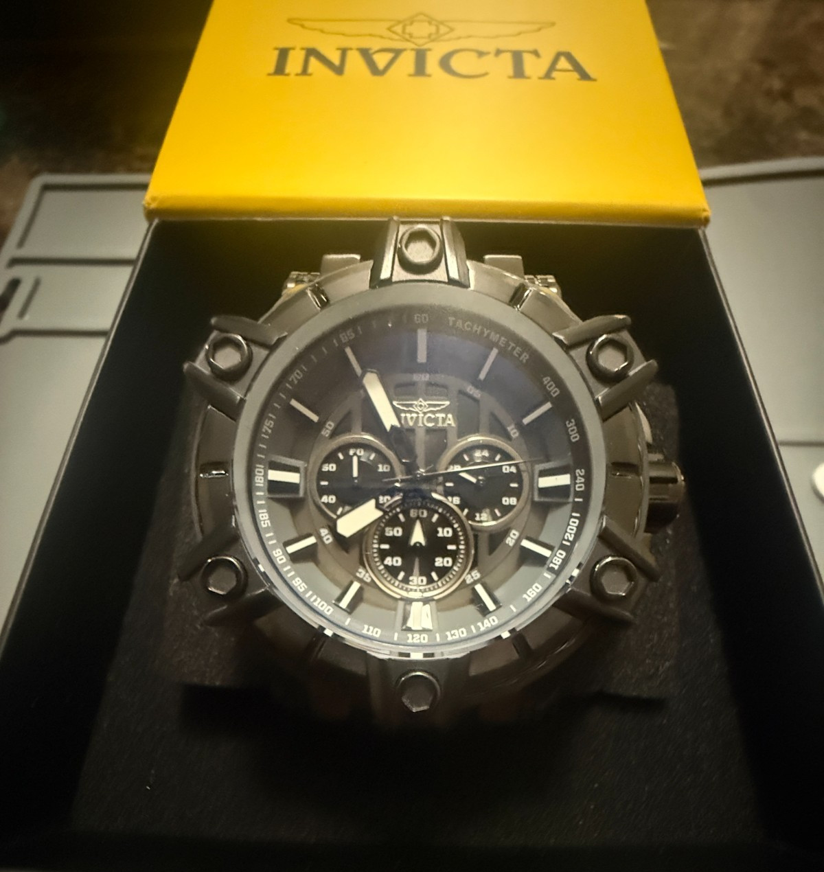 Invicta Bolt Cable Surge Men’s 52mm Triple Black Stealth Chronograph 35550 NIB